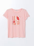 LC Waikiki Crew Neck Printed Combed Cotton Women's T-Shirt